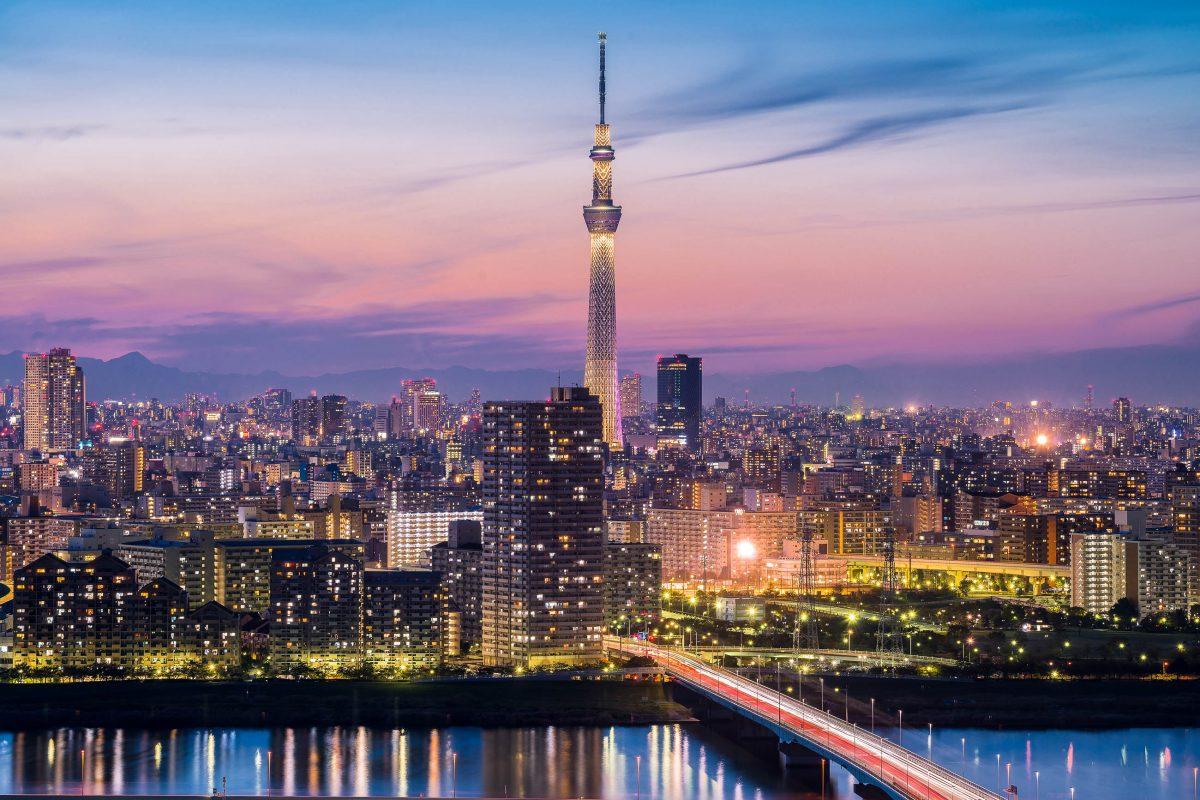 At 634 metres, the Skytree in Tokyo is the tallest tower in the world, Japan - © skyearth / Shutterstock