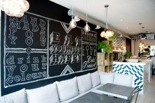 A shot of coldpressed wheatgrass is the fastest way to get a vitamin hit at Juice Baby on Londons Kings Road.